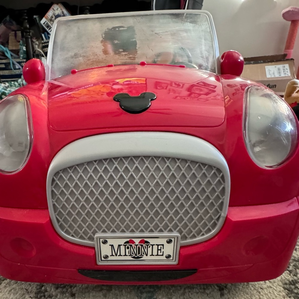Disney-ILY 4ever Minnie Mouse Red Coupe Convertible Car For 18" Dolls